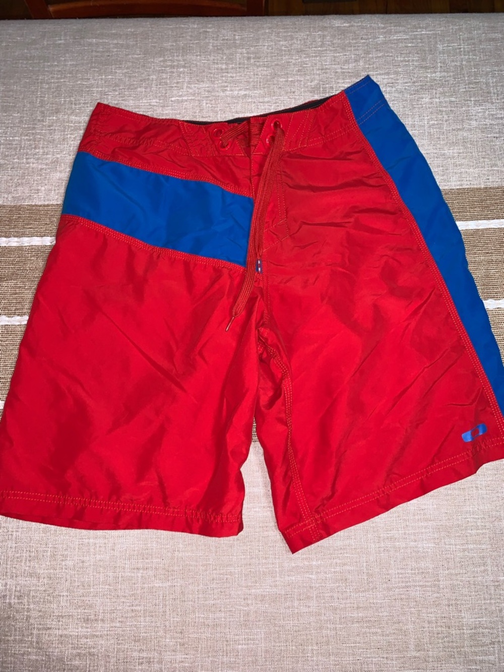 Men's Red & Blue Shorts